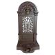 Fontaine de Jardin à Poser Source en Fonte d'Aluminium Marron et Robinet Laiton Décoration de Jardin 35x40x83cm