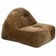 Fauteuil Tombag Dutchbone Assise Moelleuse en Velours Marron Sofa Rétro 78x99x120cm