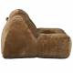 Fauteuil Tombag Dutchbone Assise Moelleuse en Velours Marron Sofa Rétro 78x99x120cm