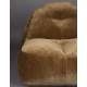 Fauteuil Tombag Dutchbone Assise Moelleuse en Velours Marron Sofa Rétro 78x99x120cm