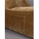 Fauteuil Tombag Dutchbone Assise Moelleuse en Velours Marron Sofa Rétro 78x99x120cm