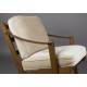 Fauteuil Washington Dutchbone Assise en Manguier, Cuir et Tissu Beige Mobilier Style Année 50 67x79x90cm