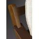 Fauteuil Washington Dutchbone Assise en Manguier, Cuir et Tissu Beige Mobilier Style Année 50 67x79x90cm