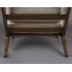 Fauteuil Washington Dutchbone Assise en Manguier, Cuir et Tissu Beige Mobilier Style Année 50 67x79x90cm