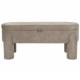 Banquette Orly Woody Coffre de Rangement en Bois et Tissu Gris Banc d'Appoint avec Rangement Intégré 45x47x113cm