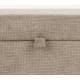 Banquette Orly Woody Coffre de Rangement en Bois et Tissu Gris Banc d'Appoint avec Rangement Intégré 45x47x113cm
