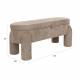 Banquette Orly Woody Coffre de Rangement en Bois et Tissu Gris Banc d'Appoint avec Rangement Intégré 45x47x113cm