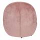 Fauteuil Nash Woody Assise Acier Noir et Tissu Velours Rose Siège Contemporain 61x61x70cm