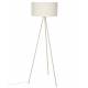 Lampadaire Susie Beige Woody Luminaire sur Trépied Lampe en Métal Abat-Jour en Polyester 45x45x146cm
