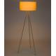 Lampadaire Susie Beige Woody Luminaire sur Trépied Lampe en Métal Abat-Jour en Polyester 45x45x146cm