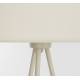 Lampadaire Susie Beige Woody Luminaire sur Trépied Lampe en Métal Abat-Jour en Polyester 45x45x146cm