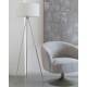 Lampadaire Susie Beige Woody Luminaire sur Trépied Lampe en Métal Abat-Jour en Polyester 45x45x146cm
