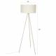 Lampadaire Susie Beige Woody Luminaire sur Trépied Lampe en Métal Abat-Jour en Polyester 45x45x146cm