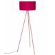 Lampadaire Susie Rouge Woody Luminaire sur Trépied Lampe en Métal Abat-Jour en Polyester 45x45x146cm