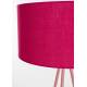 Lampadaire Susie Rouge Woody Luminaire sur Trépied Lampe en Métal Abat-Jour en Polyester 45x45x146cm