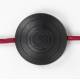 Lampadaire Susie Rouge Woody Luminaire sur Trépied Lampe en Métal Abat-Jour en Polyester 45x45x146cm