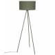 Lampadaire Susie Vert Woody Luminaire sur Trépied Lampe en Métal Abat-Jour en Polyester 45x45x146cm
