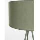 Lampadaire Susie Vert Woody Luminaire sur Trépied Lampe en Métal Abat-Jour en Polyester 45x45x146cm