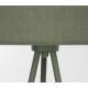 Lampadaire Susie Vert Woody Luminaire sur Trépied Lampe en Métal Abat-Jour en Polyester 45x45x146cm