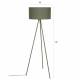 Lampadaire Susie Vert Woody Luminaire sur Trépied Lampe en Métal Abat-Jour en Polyester 45x45x146cm