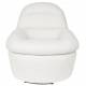 Fauteuil Velvoro Pivotant Woody Siège de Salon en Tissu Blanc Cassé 80x82x84cm