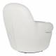 Fauteuil Velvoro Pivotant Woody Siège de Salon en Tissu Blanc Cassé 80x82x84cm