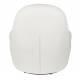 Fauteuil Velvoro Pivotant Woody Siège de Salon en Tissu Blanc Cassé 80x82x84cm