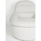 Fauteuil Velvoro Pivotant Woody Siège de Salon en Tissu Blanc Cassé 80x82x84cm