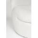 Fauteuil Velvoro Pivotant Woody Siège de Salon en Tissu Blanc Cassé 80x82x84cm