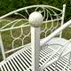 Passerelle de Jardin en Acier Patiné Blanc Fonctionnelle Pont extérieur de Jardin pour Ruisseau85x92x185cm