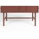 Cabinet Davis Woody Vaisselier Acier Rouge Meuble de Rangement 1 Etagère Bahut Motifs Géométriques 35x70x105cm