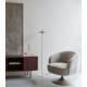 Meuble TV Davis Woody Enfilade 3 Portes 1 Niche Acier Rouge Meuble de Rangement Seventies 36x58x160cm