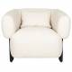 Fauteuil Neil Zuiver Siège de Salon en Bois et Tissu Assise Lounge Beige 69x86x91cm
