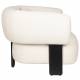 Fauteuil Neil Zuiver Siège de Salon en Bois et Tissu Assise Lounge Beige 69x86x91cm