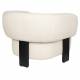 Fauteuil Neil Zuiver Siège de Salon en Bois et Tissu Assise Lounge Beige 69x86x91cm