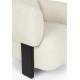 Fauteuil Neil Zuiver Siège de Salon en Bois et Tissu Assise Lounge Beige 69x86x91cm