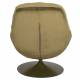 Fauteuil Beefy Vert Woody Siège de Salon Pivotant en Tissu Velours et Acier 76,5x84,5x84,5cm