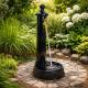 Fontaine à Poser Source Fonte d’Aluminium Vert Anglais avec Robinet Fonctionnel en Laiton 24,9x30,6x61,9cm