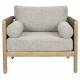 Lot de 2 Fauteuils de Jardin Oasis Dutchbone Assises en Acacia, Corde et Tissu Oléfine Mobilier Extérieur Design 84x84,5x95cm