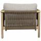 Lot de 2 Fauteuils de Jardin Oasis Dutchbone Assises en Acacia, Corde et Tissu Oléfine Mobilier Extérieur Design 84x84,5x95cm