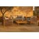 Lot de 2 Fauteuils de Jardin Oasis Dutchbone Assises en Acacia, Corde et Tissu Oléfine Mobilier Extérieur Design 84x84,5x95cm