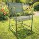 Fauteuil de Jardin Auguste Siège 1 Place d'Extérieur en Métal Vert Antique 56x60x93,5cm