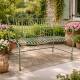 Banc Anatole Métal Patiné Vert Banquette de Jardin 2 Places Assise Extérieure 62x95x114cm