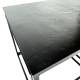 Set 3 Tables Basses Gigogne Amadeus Consoles Modulables Forme Rectangulaire Acier Noir Fonte D'Aluminium 46x50x99,5cm