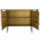 Buffet Hanna Dutchbone Bahut sur Pied en Acier Doré Meuble de Rangement Double Porte 26x70x117cm