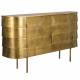 Buffet Hanna Dutchbone Bahut sur Pied en Acier Doré Meuble de Rangement Double Porte 26x70x117cm