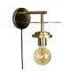Lampe Murale Aden Brass Dutchbone Eclairage en Métal Couleur Laitonnée 18x20x28cm