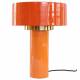 Lampe Igli Orange Athezza Luminaire d'Ambiance de Table de Chevet en Acier Bi-Colore et Doré 30x30x40cm