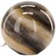 Lampe Nebula Beige et Brun Athezza Luminaire à Poser en Verre Boule Lumineuse 28x29x29cm