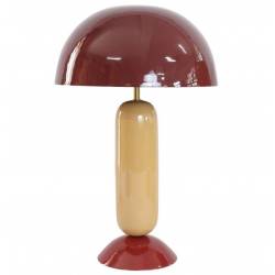 Lampe Sintra Bordeaux Athezza Luminaire Champignon en Acier Tricolore Lampe à Poser Design 30x30x45cm